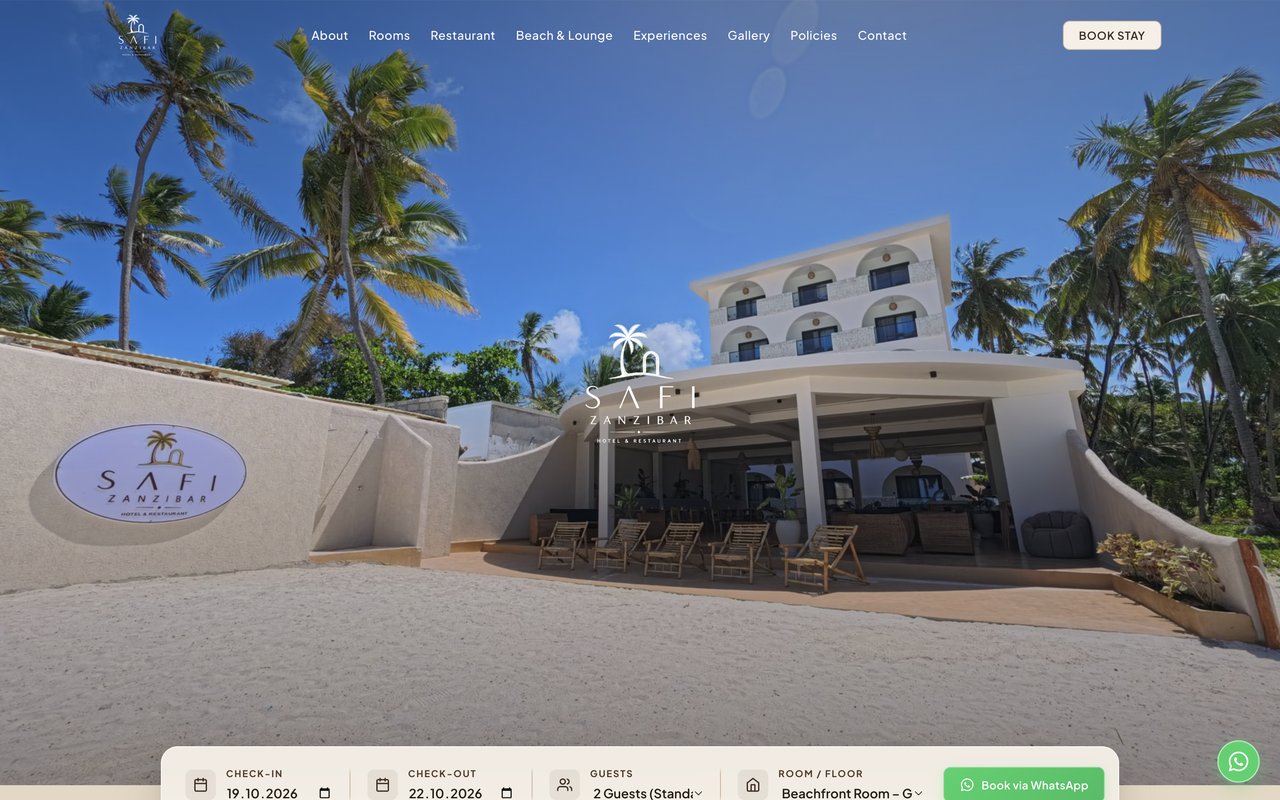 Safi Zanzibar Boutique Hotel & Restaurant