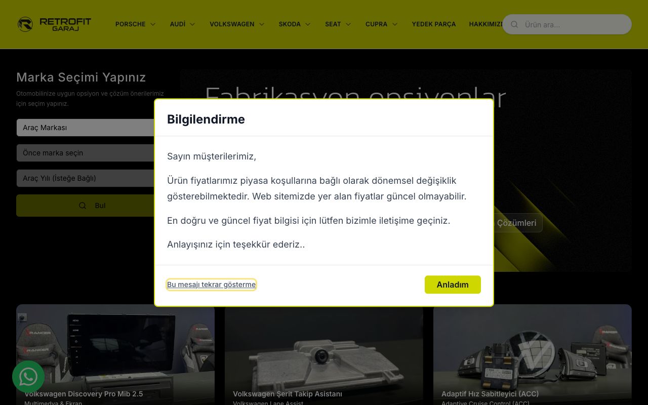 Retrofit Garaj - Vodesoft Proje Referansı